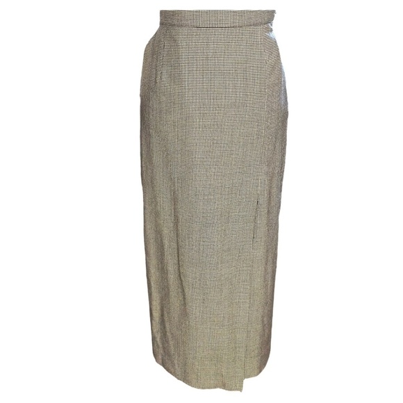 Mark Shale Vintage  Black and White Houndstooth Pencil Skirt Women's Size 6 - Picture 2 of 13
